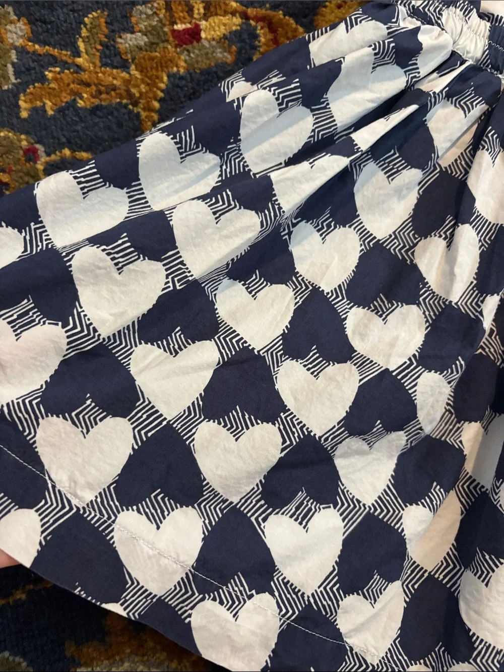 Crewcuts Blue and White Heart Dress 5
